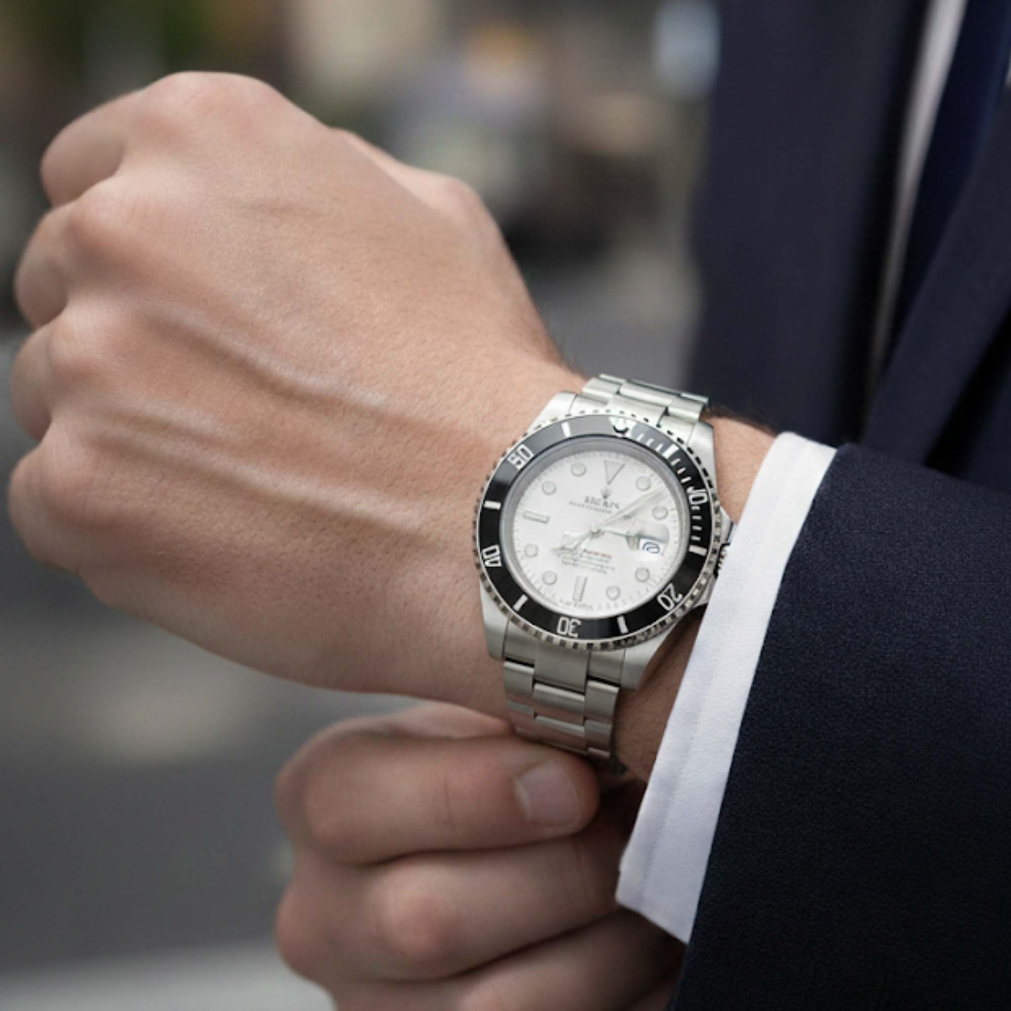 Rolex Men’s Formal Quartz Wrist Watch – Luxury Analog Watch with Stainless Steel Strap - Image 3